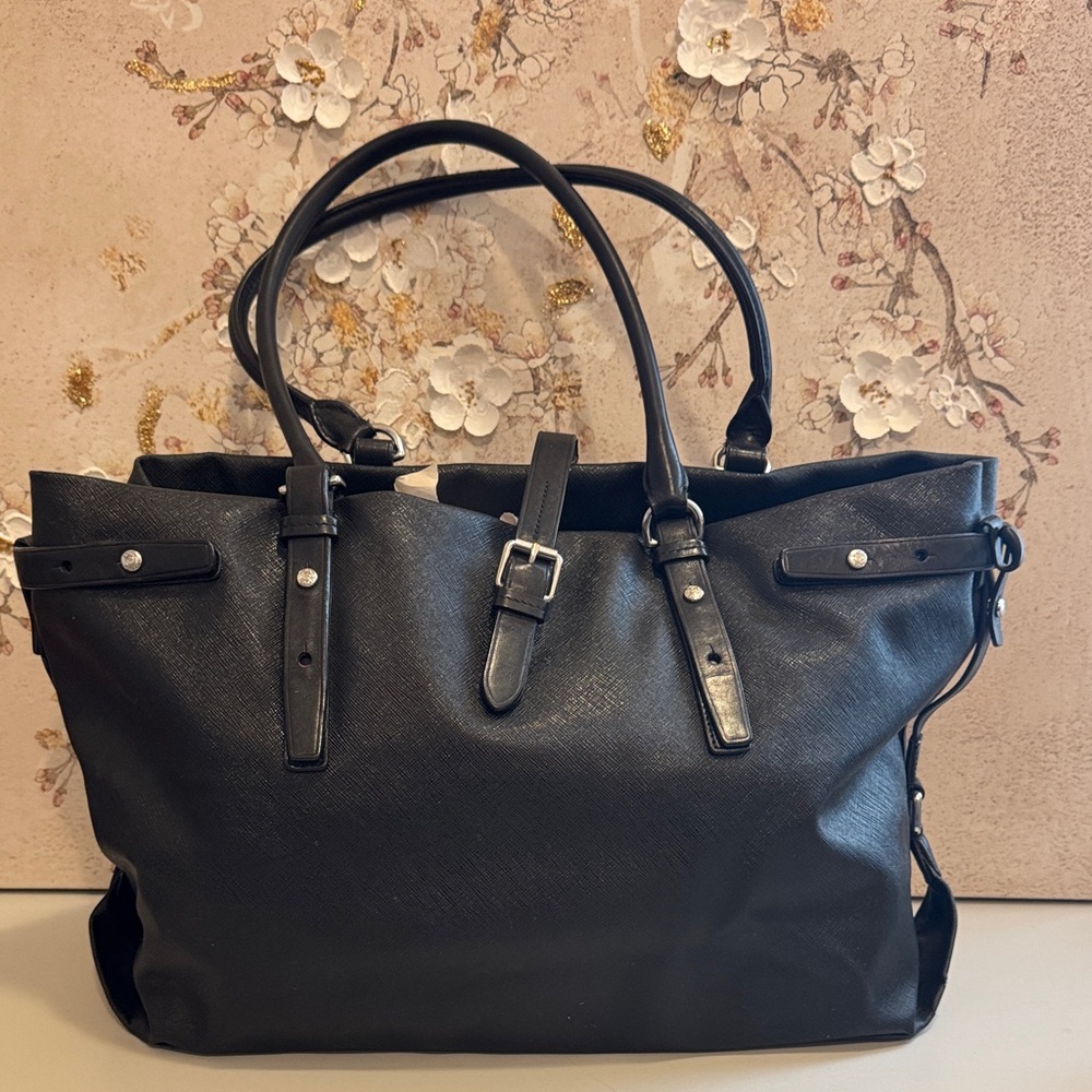Tumi✨ Travel Black Tote Bag with Buckle Details